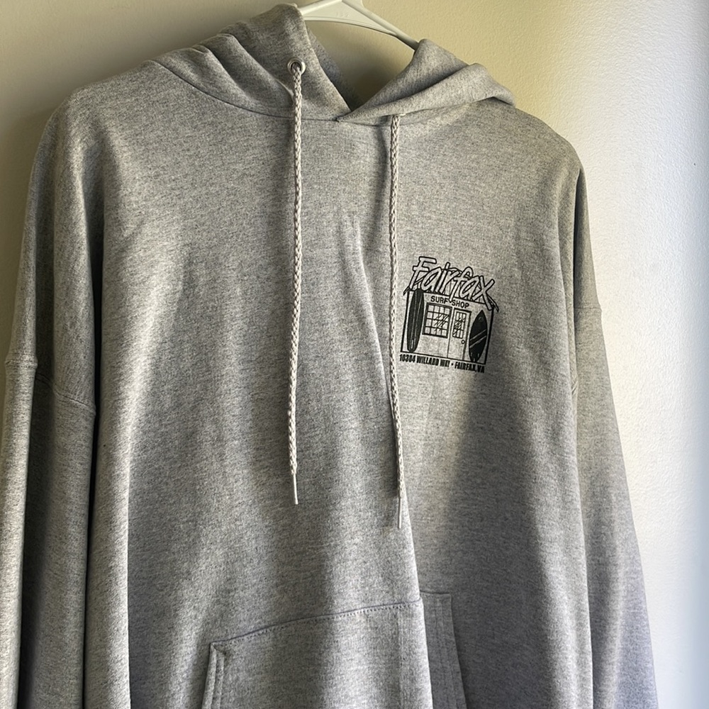 Fairfax surf shop gray sweatshirt hoodie oversized